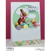 BUNDLE GIRL WITH A CHOCOLATE BUNNY RUBBER STAMP